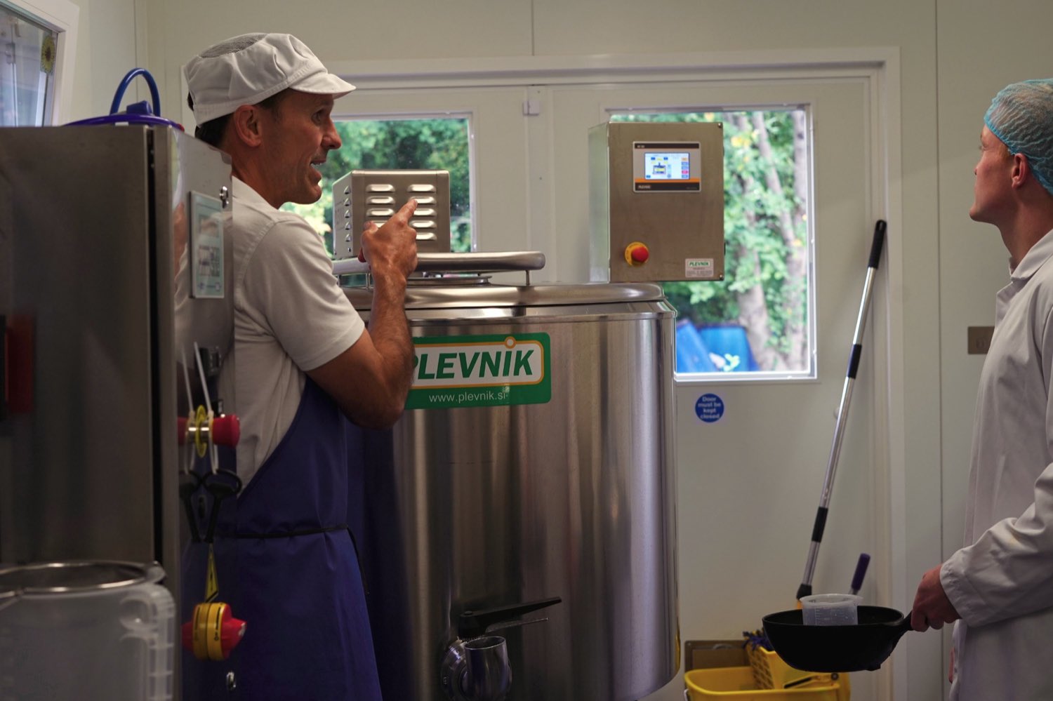 Inside the dairy where the yoghurt is made