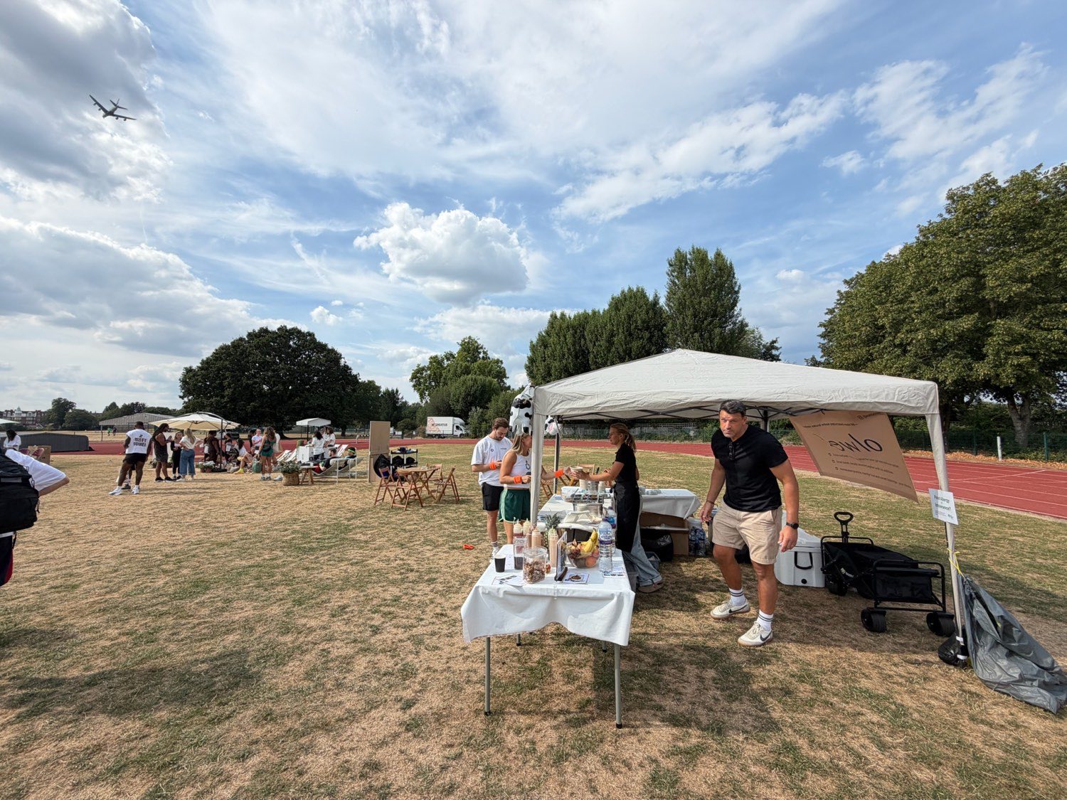 The Bowlo stall trackside at a school sports day